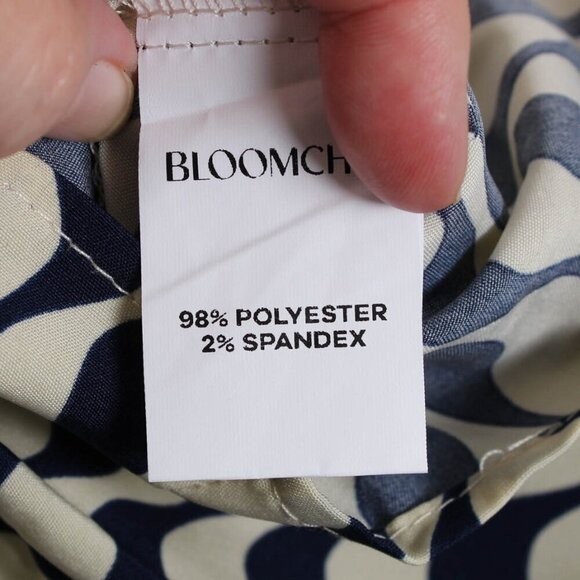 Bloomchic Wavy Print Asymmetrical Neckline Blouse - NWT - 14/16 - Picture 7 of 9